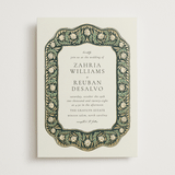 "Frame" - Wedding Invitations in Emerald by Jen Owens - Front