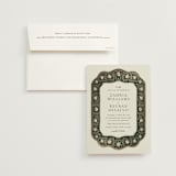 "Frame" - Wedding Invitations in Emerald by Jen Owens - Invitation with Envelope