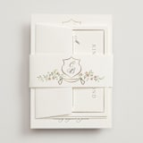 "Posy" - Wedding Invitations in Blush by Everett Paper Goods - Assembled with Belly Band