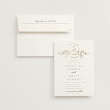 "Posy" - Wedding Invitations in Blush by Everett Paper Goods - Invitation with Envelope