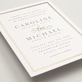 "Lustre" - Wedding Invitations in Cloud by Nicole Walsh - Detail