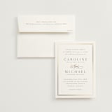 "Lustre" - Wedding Invitations in Cloud by Nicole Walsh - Invitation with Envelope