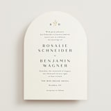 "Petite Sprig" - Wedding Invitations in Black Dahlia by Olivia Raufman - Front