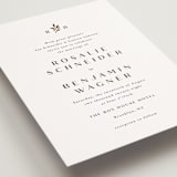 "Petite Sprig" - Wedding Invitations in Black Dahlia by Olivia Raufman - Detail
