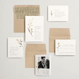 "Perennial" - Wedding Invitations in Cotton by Amy Kross - Invitation Suite