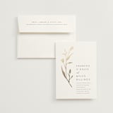 "Perennial" - Wedding Invitations in Cotton by Amy Kross - Invitation with Envelope