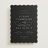 "Black Tie Affair" - Wedding Invitations in Onyx by Hooray Creative - Front