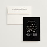 "Black Tie Affair" - Wedding Invitations in Onyx by Hooray Creative - Invitation with Envelope