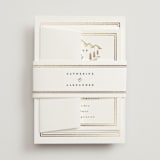 "Summit Serenity" - Wedding Invitations in Quartz by Ana de Sousa - Assembled with Belly Band