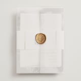 "Magazine" - Wedding Invitations in Lace by Kaydi Bishop - Assembled with Vellum Wrap and Wax Seal