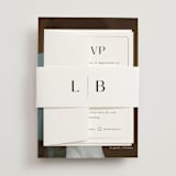 "Loren" - Wedding Invitations in Cotton by Christie Garcia - Assembled with Belly Band