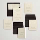 "Bow Tie" - Wedding Invitations in Ivory by Baumbirdy - Invitation Suite