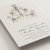 "Hand Illustrated Whimsical Chandelier" - Wedding Invitations in Noir by Jackie Crawford - Detail