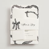 "All Tied Up" - Wedding Invitations in Diamond by Chris Griffith - Assembled with Belly Band