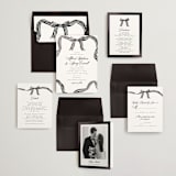 "All Tied Up" - Wedding Invitations in Diamond by Chris Griffith - Invitation Suite