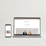 "Eloquent" - Wedding Invitations in Cotton by Angela Thompson - FREE Wedding Website