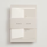 "Eloquent" - Wedding Invitations in Ivory by Angela Thompson - Assembled with Belly Band