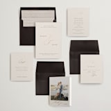 "Eloquent" - Wedding Invitations in Ivory by Angela Thompson - Invitation Suite