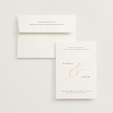 "Eloquent" - Wedding Invitations in Cotton by Angela Thompson - Invitation with Envelope