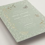 "Southern Romance" - Wedding Invitations in Pistachio by Simona Camp - Detail