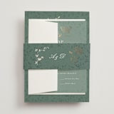"Southern Romance" - Wedding Invitations in Eucalyptus by Simona Camp - Assembled with Belly Band