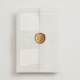 "Southern Romance" - Wedding Invitations in Pistachio by Simona Camp - Assembled with Vellum Wrap and Wax Seal