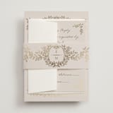 "Manuet" - Wedding Invitations in Vanilla by Petra Kern - Assembled with Belly Band
