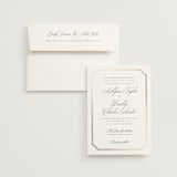 Formally Foil-Pressed Wedding Invitations by Carly Reed Walker