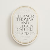 "oval" - Wedding Invitations in Sandstone by Lori Wemple - Front