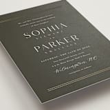 "Perfect Pair" - Wedding Invitations in Olive by Stacey Meacham - Detail