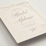 "Simple Art Nouveau" - Wedding Invitations in Cream by Katie Zimpel - Detail