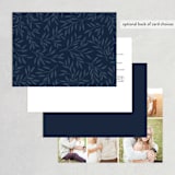 "Botanical Ampersand" - Wedding Invitations in Navy by Hooray Creative - Back of Card