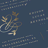 "Botanical Ampersand" - Wedding Invitations in Navy by Hooray Creative - Close-Up