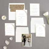 "glitter arch" - Wedding Invitations in Champagne by Design Lotus - Invitation Suite