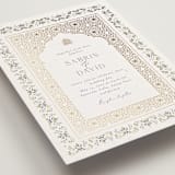 "Islamic Arch" - Wedding Invitations in Sage by Sabrin Deirani - Detail