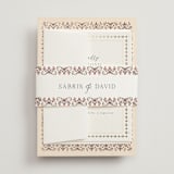 "Islamic Arch" - Wedding Invitations in Scarlet by Sabrin Deirani - Assembled with Belly Band