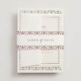 "Islamic Arch" - Wedding Invitations in Sage by Sabrin Deirani - Assembled with Belly Band