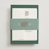 "Celtic Love Knot" - Wedding Invitations in Clover by Kerry Doyle - Assembled with Belly Band