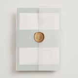 "Celtic Love Knot" - Wedding Invitations in Clover by Kerry Doyle - Assembled with Vellum Wrap and Wax Seal