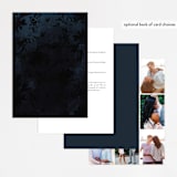 "Pressed Flowers" - Wedding Invitations in Navy by Phrosné Barwood - Back of Card