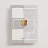 "Bold Bouquet" - Wedding Invitations in Midnight by Susan Moyal - Assembled with Vellum Wrap and Wax Seal