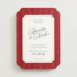"Moiré" - Wedding Invitations in Crimson by Studio Suku - Front