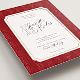 "Moiré" - Wedding Invitations in Crimson by Studio Suku - Detail