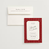 "Moiré" - Wedding Invitations in Crimson by Studio Suku - Invitation with Envelope