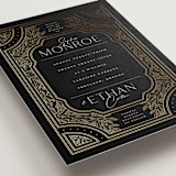 "Heirloom Branches" - Wedding Invitations in Midnight by GeekInk Design - Detail