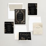 "Heirloom Branches" - Wedding Invitations in Midnight by GeekInk Design - Invitation Suite