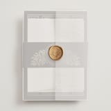 "Heirloom Branches" - Wedding Invitations in Midnight by GeekInk Design - Assembled with Vellum Wrap and Wax Seal
