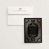 "Heirloom Branches" - Wedding Invitations in Midnight by GeekInk Design - Invitation with Envelope