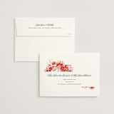 "Happiness" - Wedding Invitations in Cherry by Shannon Chen of Four Wet Feet Studio - FREE Recipient Addressing