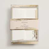 "True Love" - Wedding Invitations in Clay by Carolyn Nicks - Assembled with Belly Band